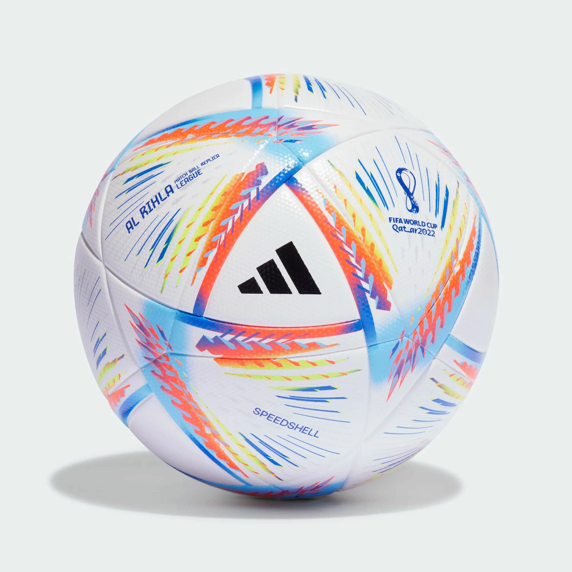Adidas Al Rihla League Fußball Weiß - Blau - Orange - Gelb 4 Adidas Al Rihla League Fußball Weiß - Blau - Orange - Gelb – Bild 2