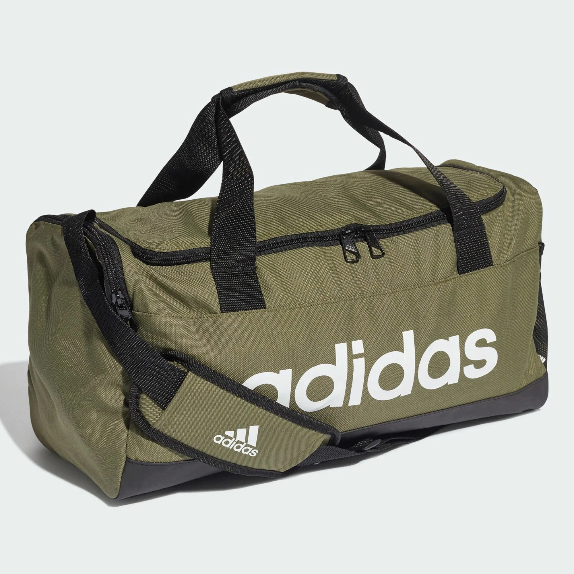 Adidas Linear Dufflebag S Grün - Schwarz - Weiß 5 Adidas Linear Dufflebag S Grün - Schwarz - Weiß – Bild 3