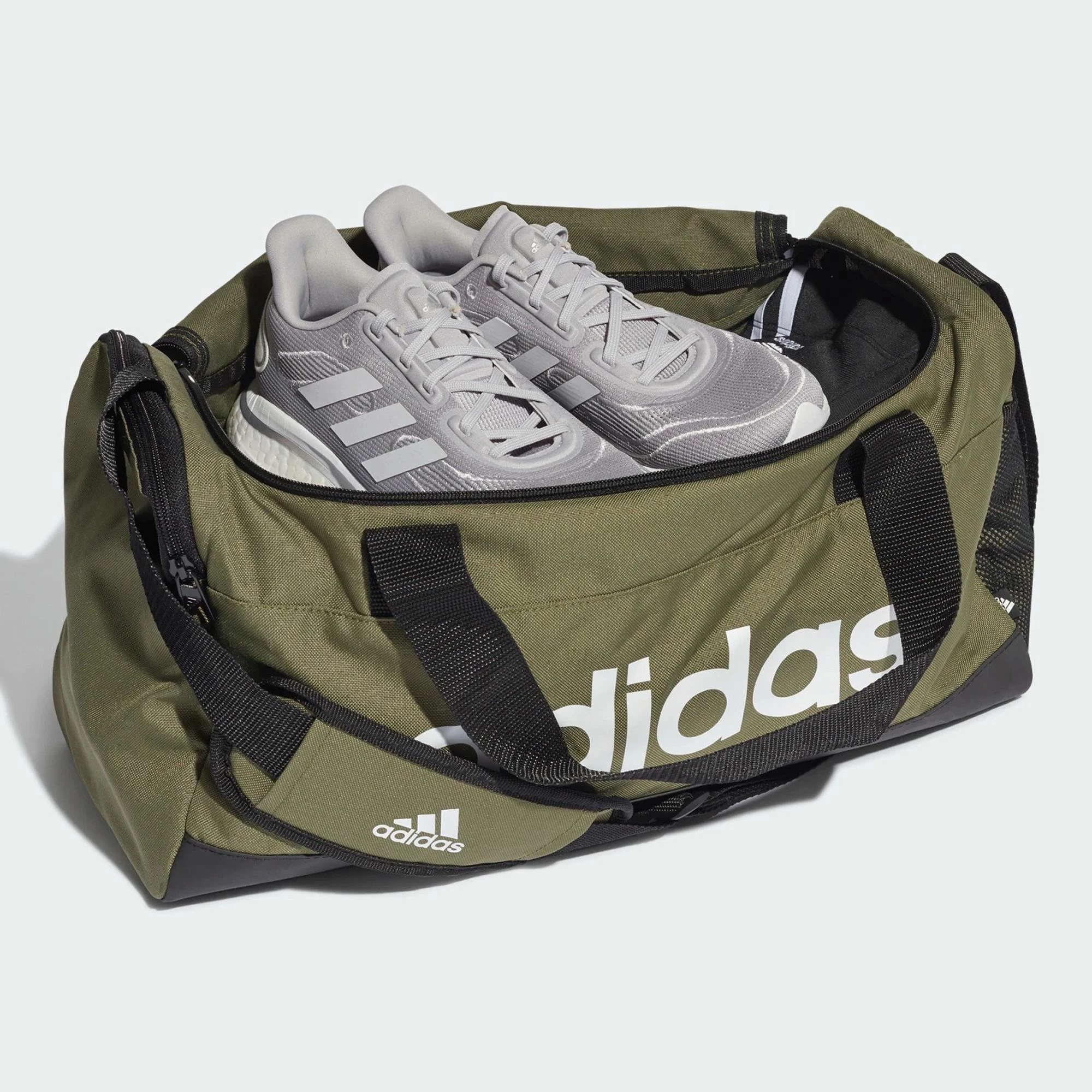 Adidas Linear Dufflebag S Grün - Schwarz - Weiß 6 Adidas Linear Dufflebag S Grün - Schwarz - Weiß – Bild 4