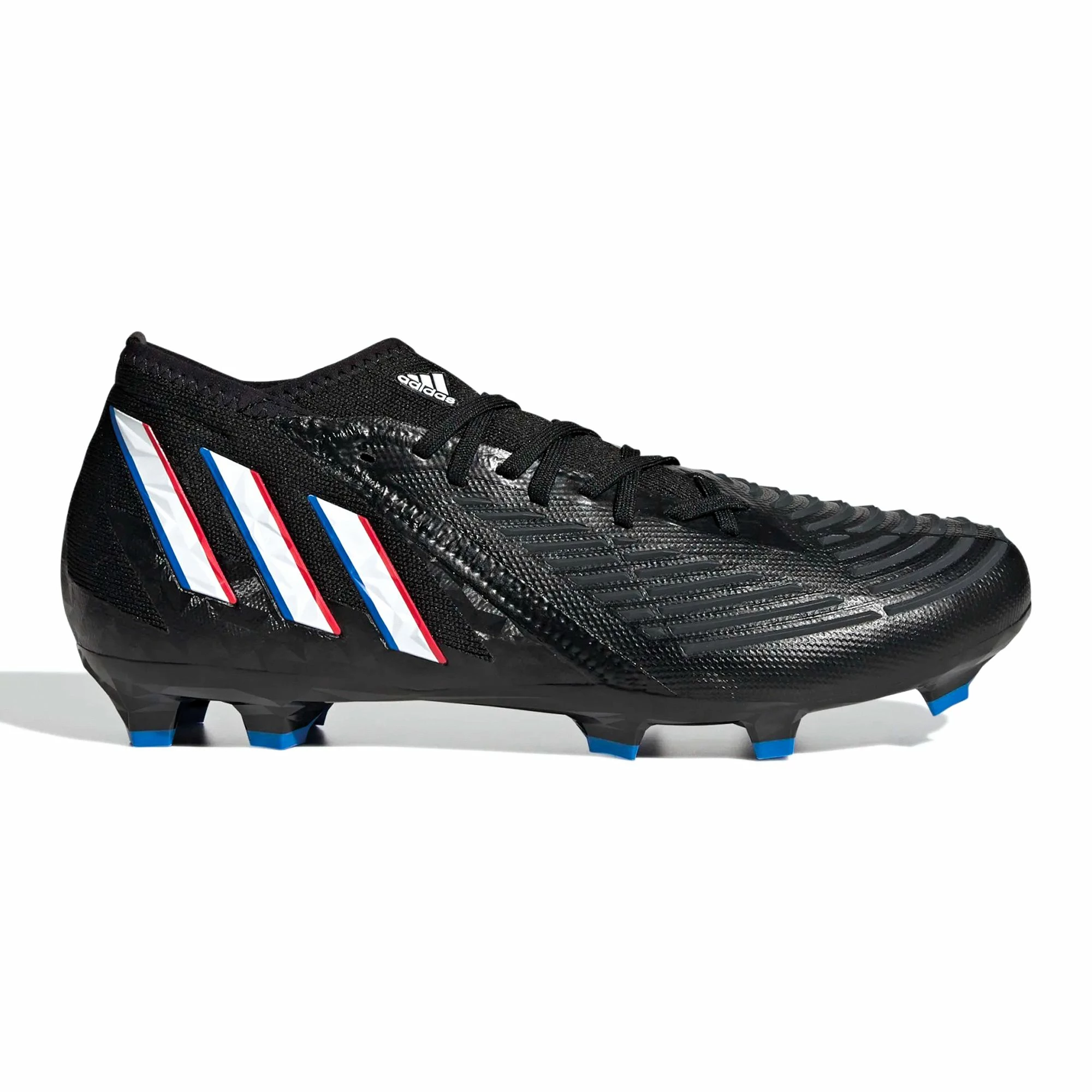 Adidas Predator Edge.2 FG Fußballschuhe Herren Schwarz - Weiß - Blau - Rot 3 Adidas Predator Edge.2 FG Fußballschuhe Herren Schwarz - Weiß - Blau - Rot