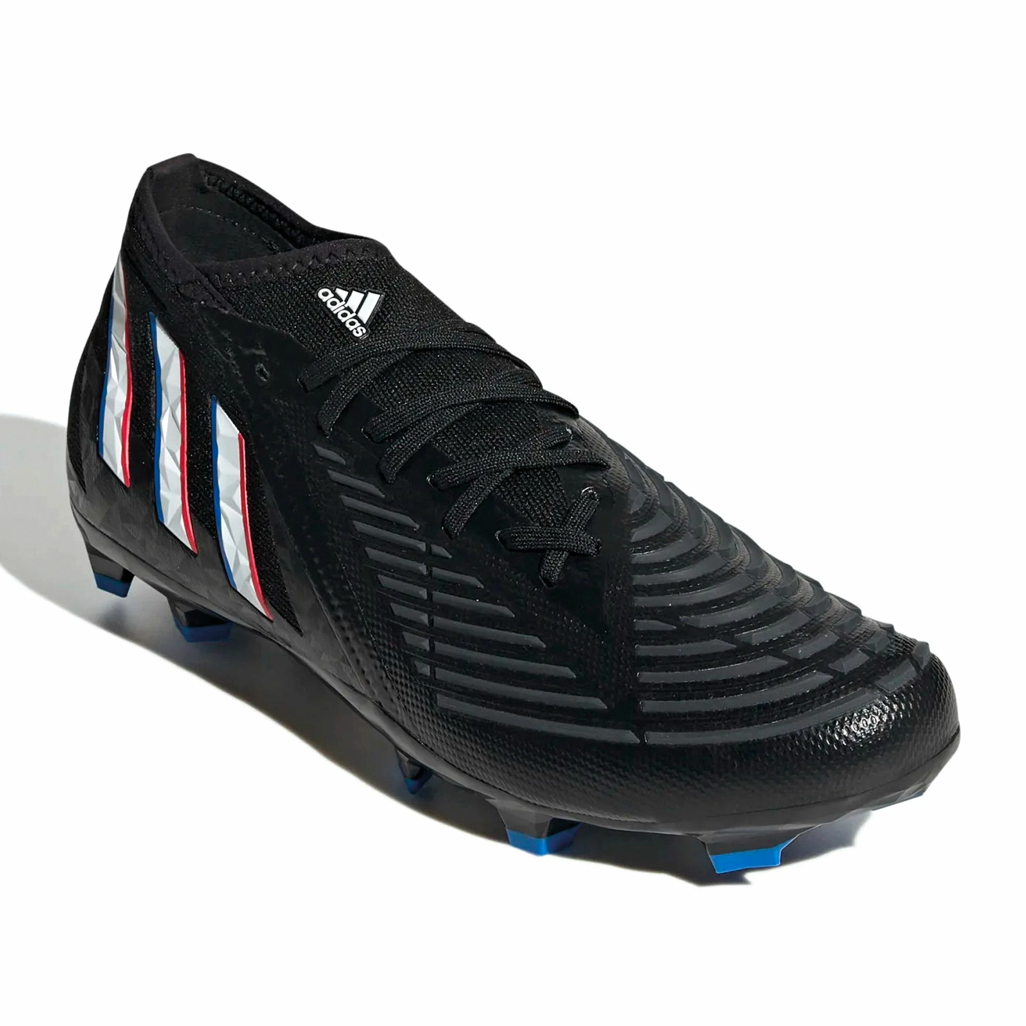 Adidas Predator Edge.2 FG Fußballschuhe Herren Schwarz - Weiß - Blau - Rot 4 Adidas Predator Edge.2 FG Fußballschuhe Herren Schwarz - Weiß - Blau - Rot – Bild 2