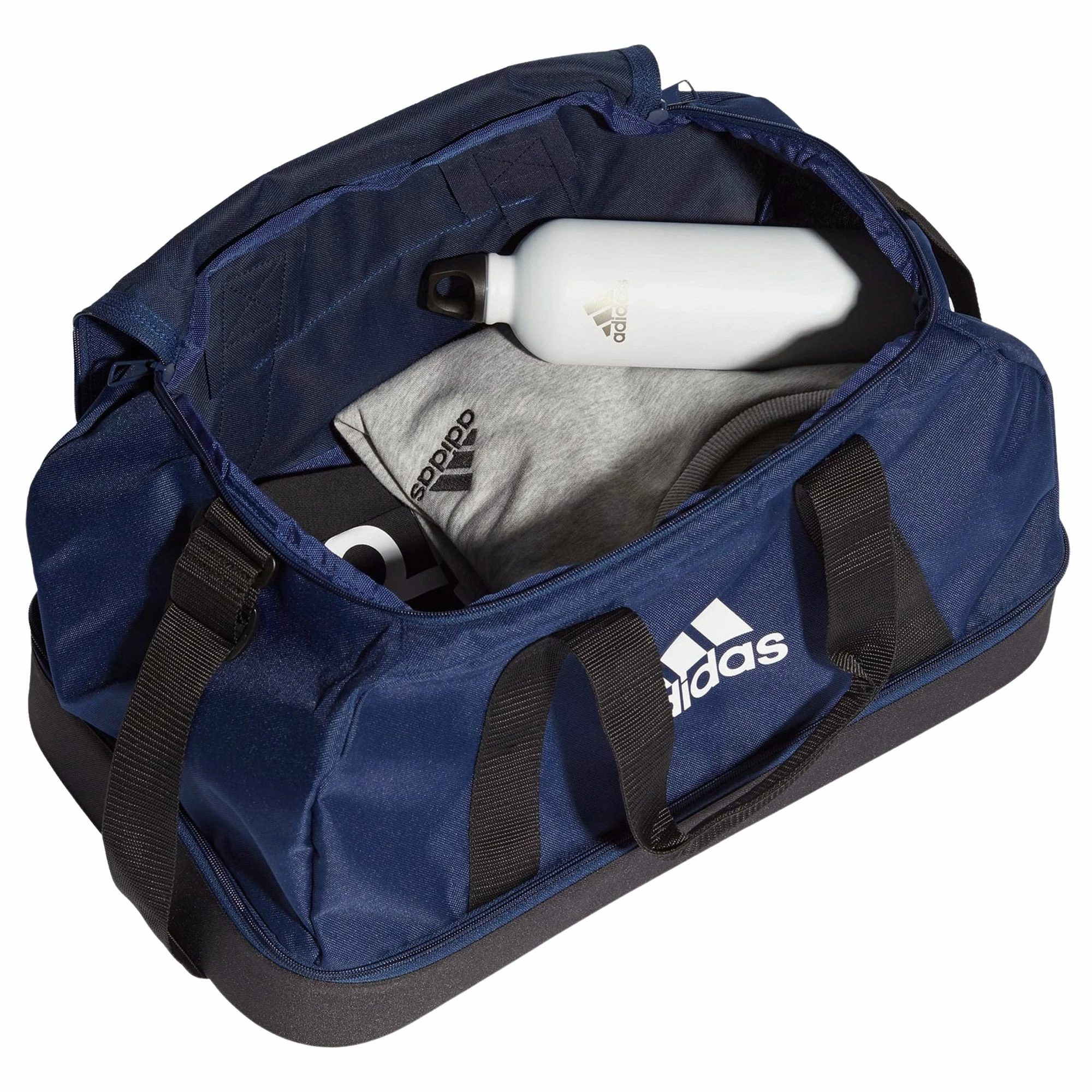 Adidas Tiro Dufflebag Bottom Compartment S Marine - Schwarz – Bild 4