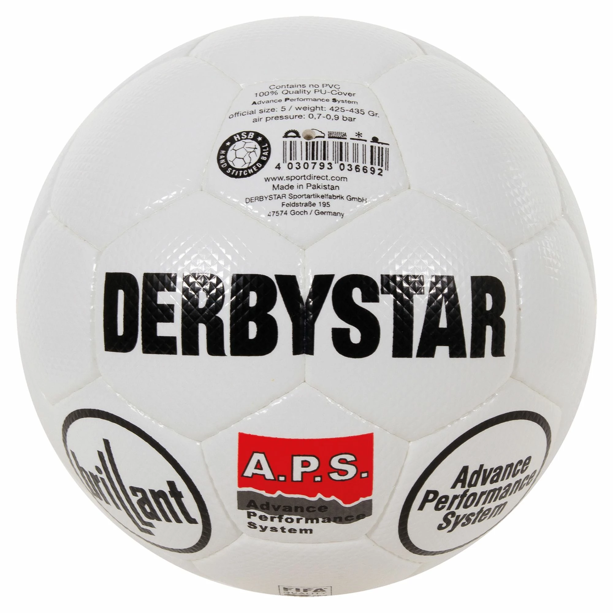 Derbystar Brillant II Fußball Weiß - Schwarz 3 Derbystar Brillant II Fußball Weiß - Schwarz