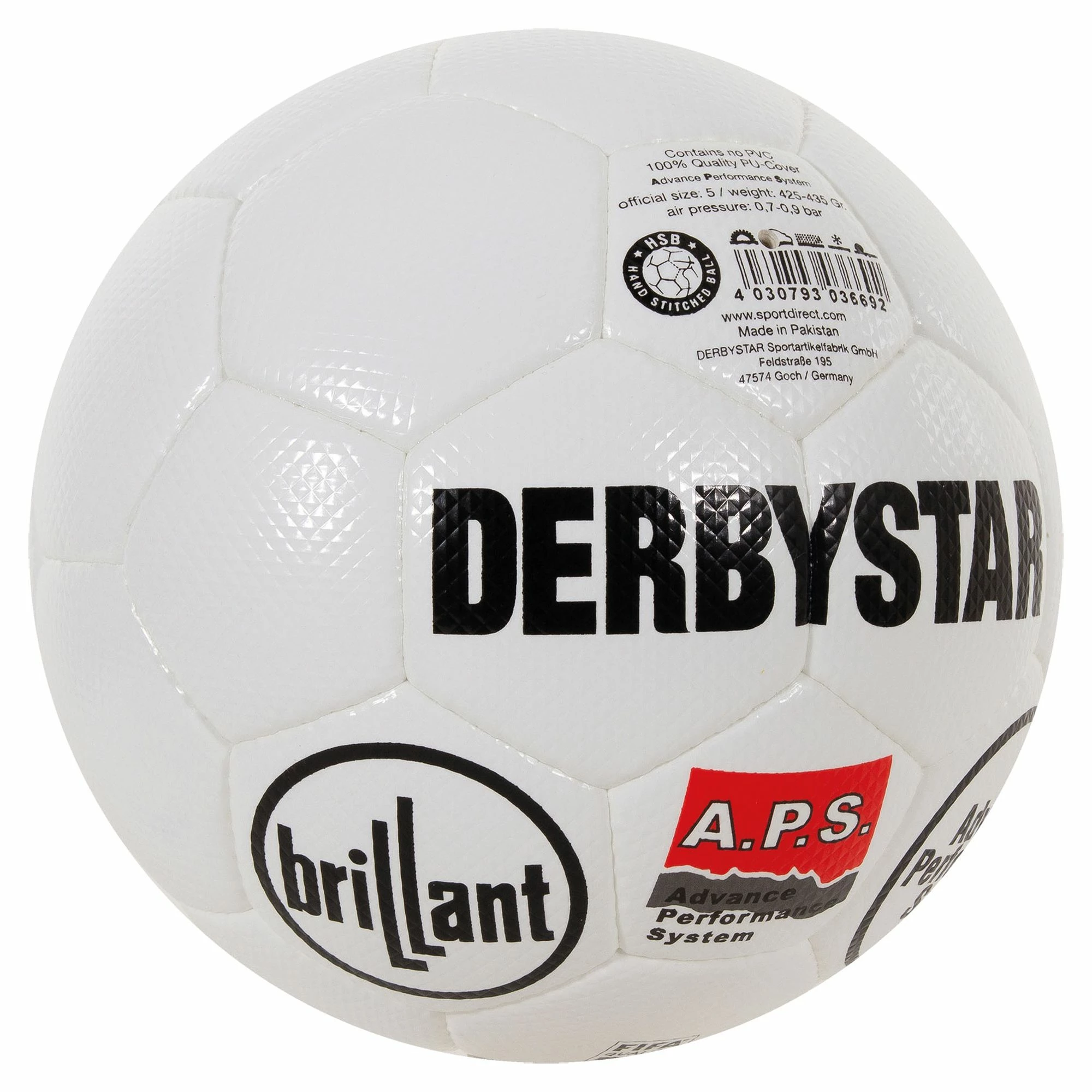Derbystar Brillant II Fußball Weiß - Schwarz 8 Derbystar Brillant II Fußball Weiß - Schwarz – Bild 6