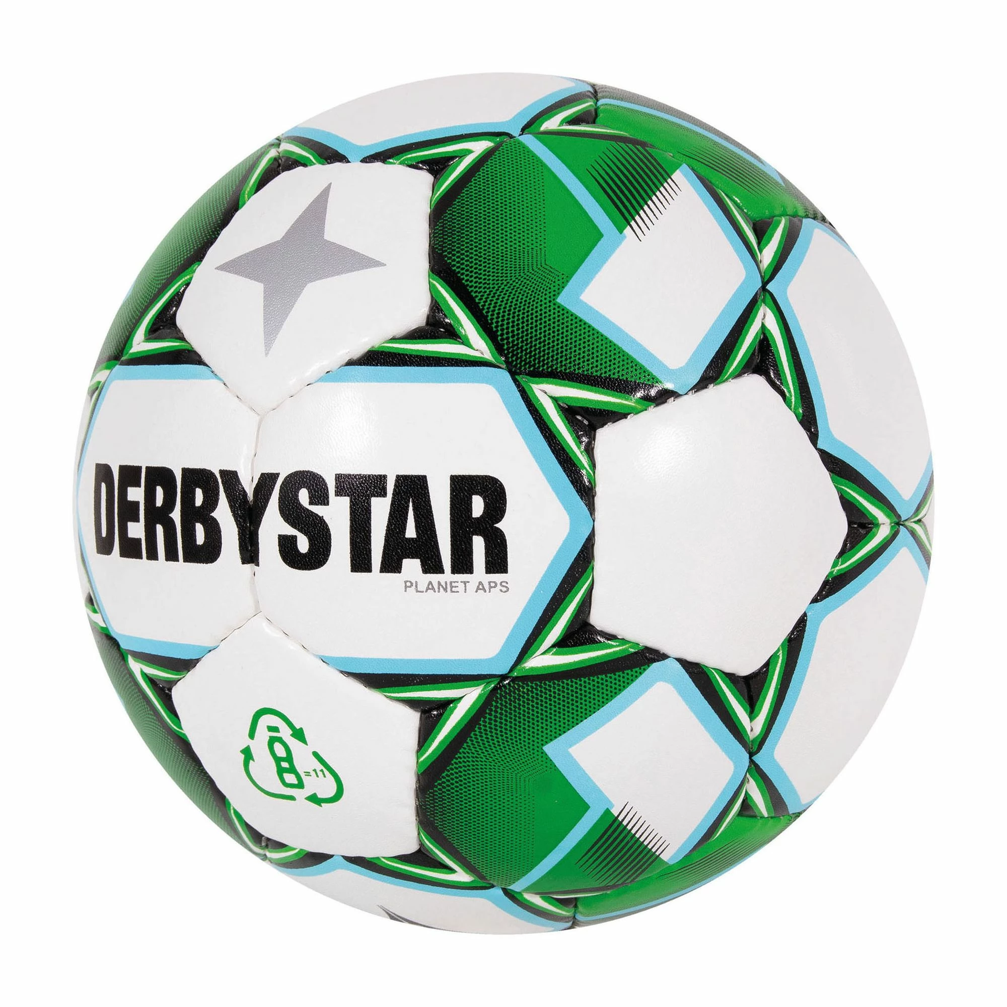 Derbystar Planet APS Fußball Grün - Weiß - Blau 5 Derbystar Planet APS Fußball Grün - Weiß - Blau – Bild 3