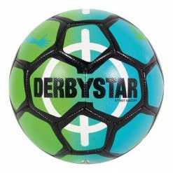 Derbystar Street Soccer Fußball Blau - Grün - Weiß - Schwarz