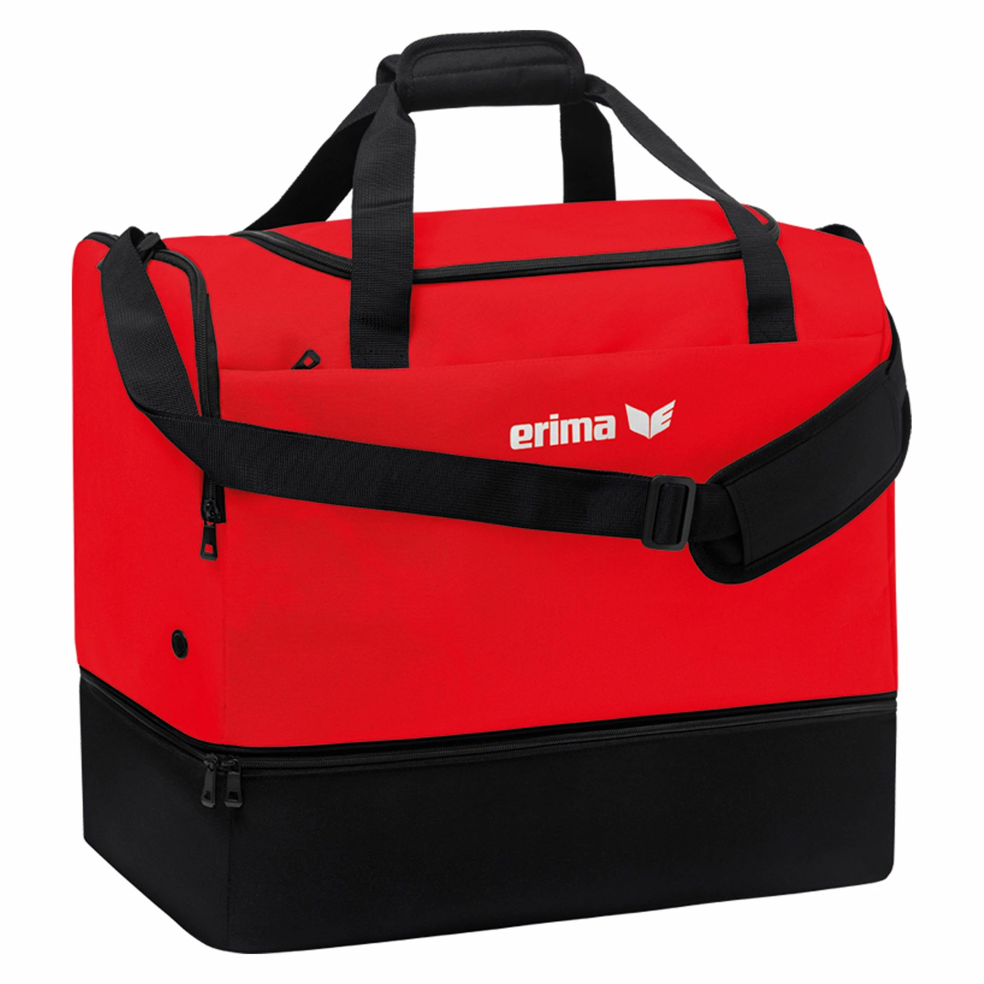Erima Squad Sporttasche Small Rot - Schwarz 3 Erima Squad Sporttasche Small Rot - Schwarz