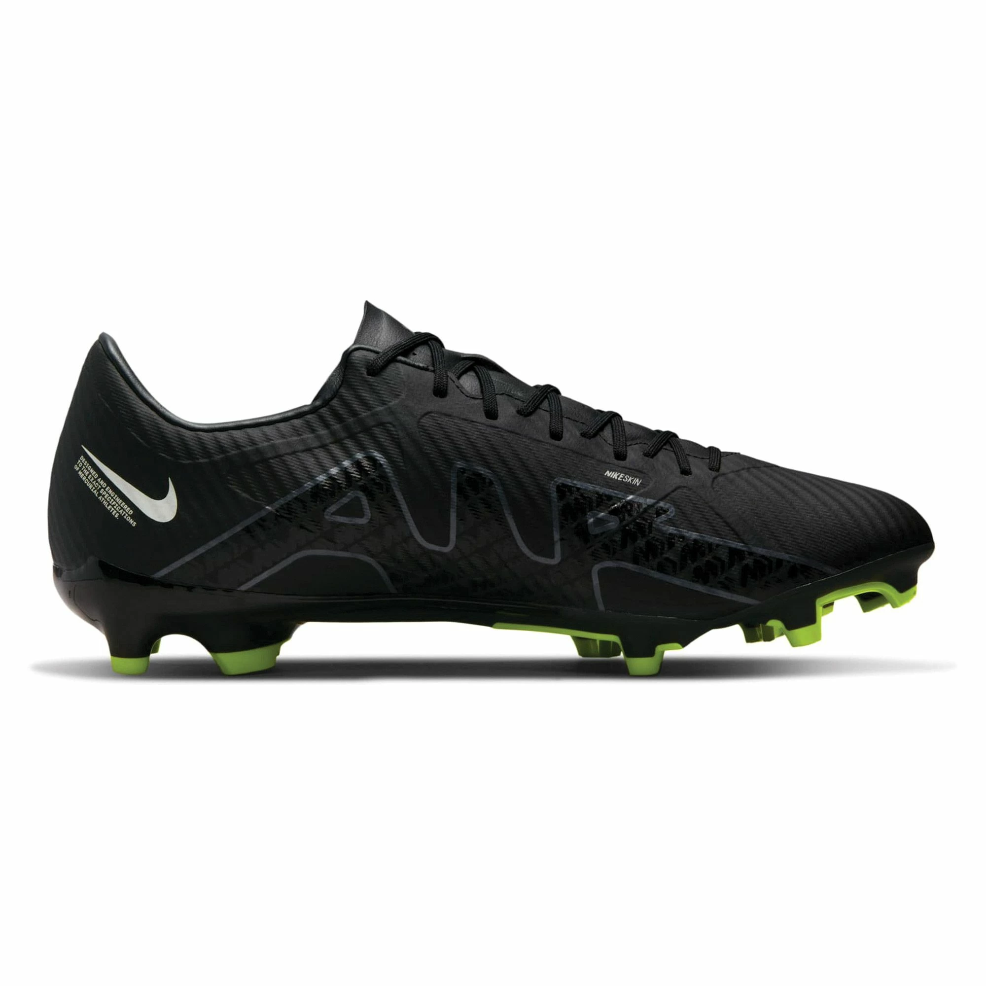 Nike Zoom Vapor 15 Academy FG/MG Fußballschuhe Herren Schwarz - Limegrün 4 Nike Zoom Vapor 15 Academy FG/MG Fußballschuhe Herren Schwarz - Limegrün – Bild 2
