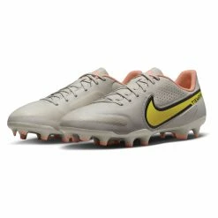 Nike Legend 9 Academy FG/MG Fußballschuhe Herren Hellgrau/braun - Gelb - Orange