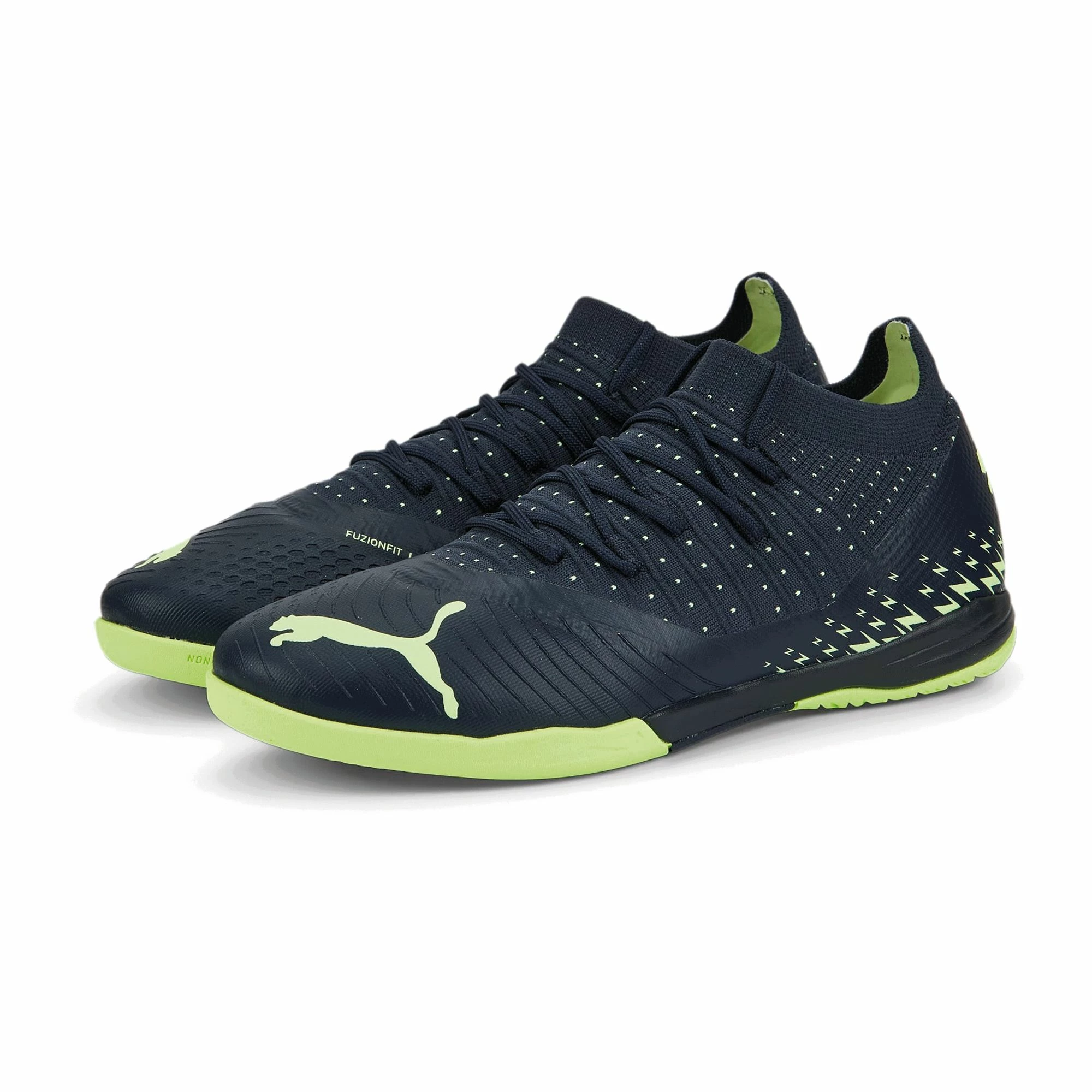 Puma Future 3.4 IT Hallenschuhe Herren Dunkelblau - Lime Grün