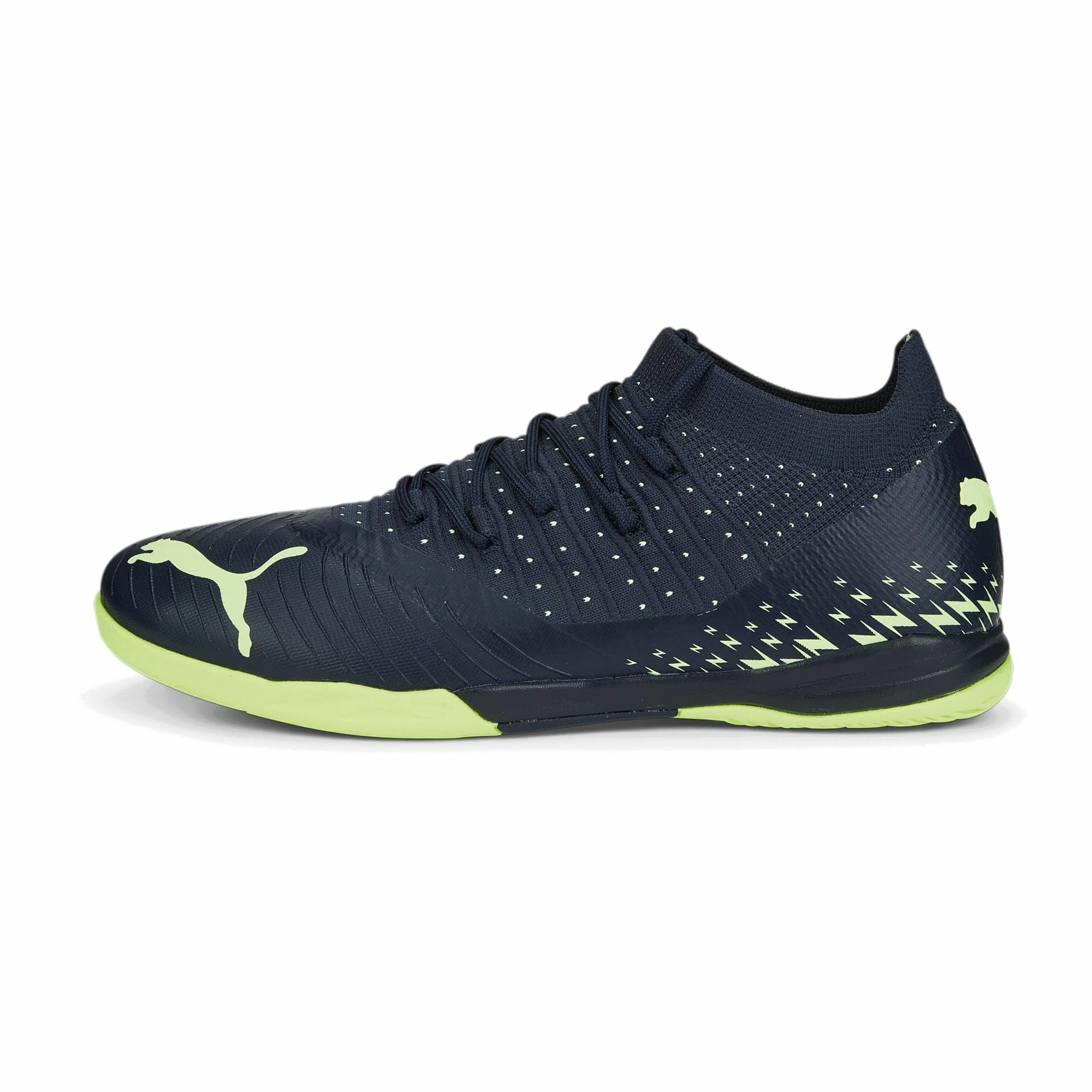 Puma Future 3.4 IT Hallenschuhe Herren Dunkelblau - Lime Grün – Bild 2