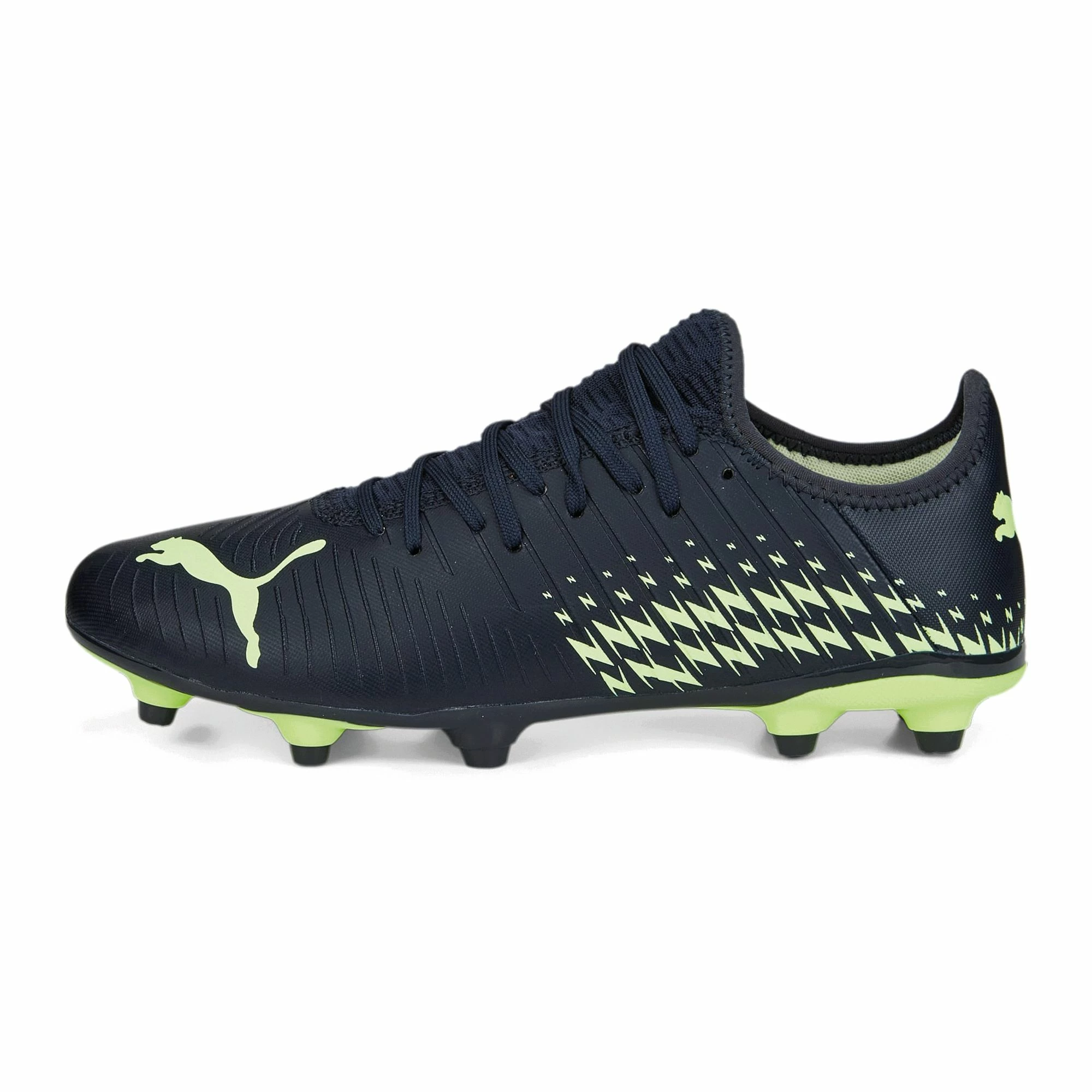Puma Future 4.4 FG/AG Fußballschuhe Herren Dunkelblau - Lime Grün – Bild 2