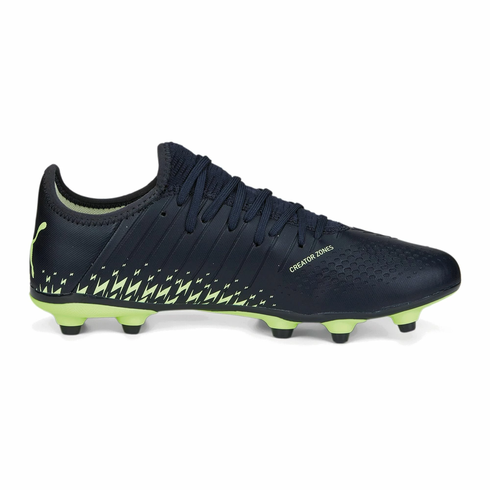 Puma Future 4.4 FG/AG Fußballschuhe Herren Dunkelblau - Lime Grün – Bild 3