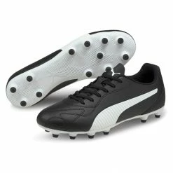 Puma Monarch II FG/AG Fußballschuhe Herren Schwarz - Weiß